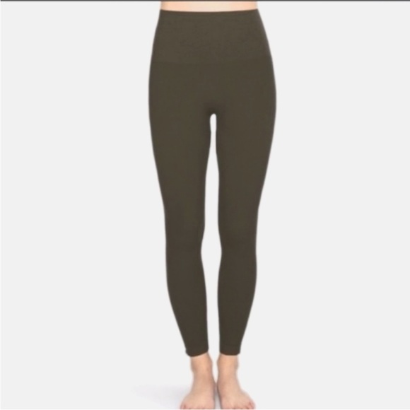 NWT Spanx Look at Me Now Seamless Side Zip leggings Size 1X Dark Olive Green - Picture 4 of 10